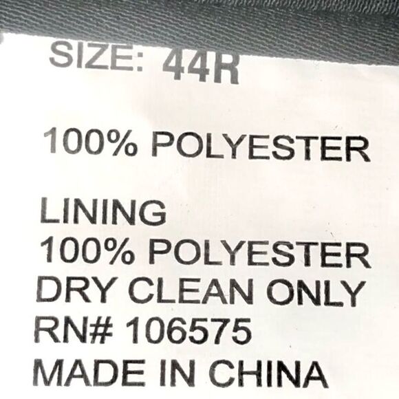 Fazzisport Three Button Suit Jacket in Black Men’s 44R - Picture 12 of 12